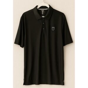 Faldo Black Performance Golf Polo Shirt Men's  XL